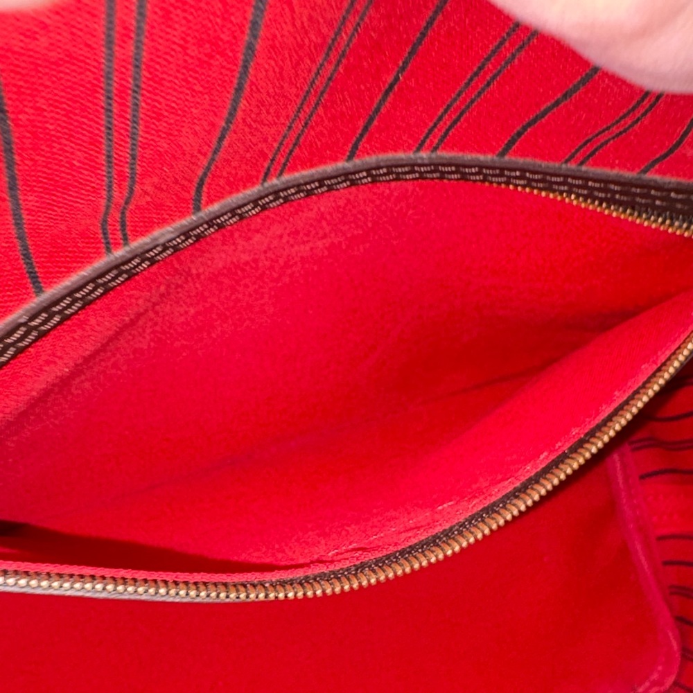 Louis Vuitton Neverfull MM Damier Ebene Tote Bag Preloved Microchipped Authentic - Picture 15 of 17